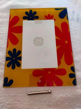 Portafoto in vetro con fantasia floreale