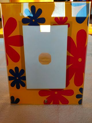 Portafoto in vetro con fantasia floreale