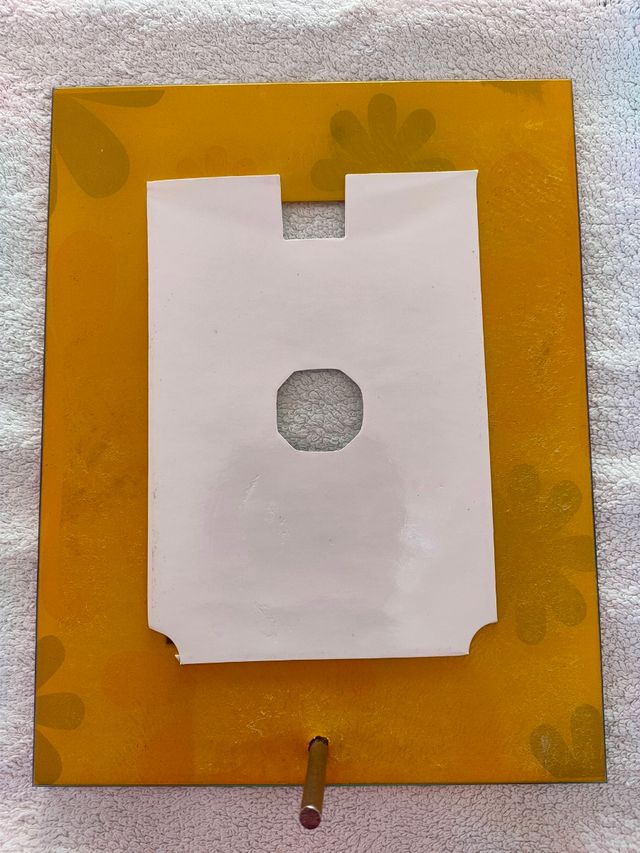 Portafoto in vetro con fantasia floreale