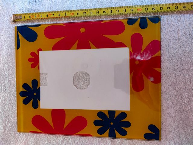 Portafoto in vetro con fantasia floreale