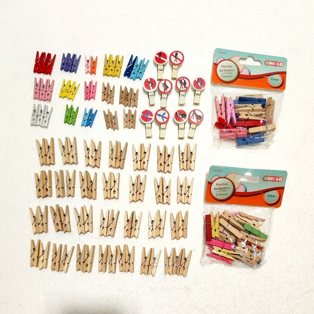 Lote minipinzas de madera