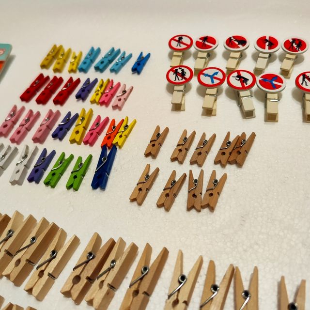 Lote minipinzas de madera