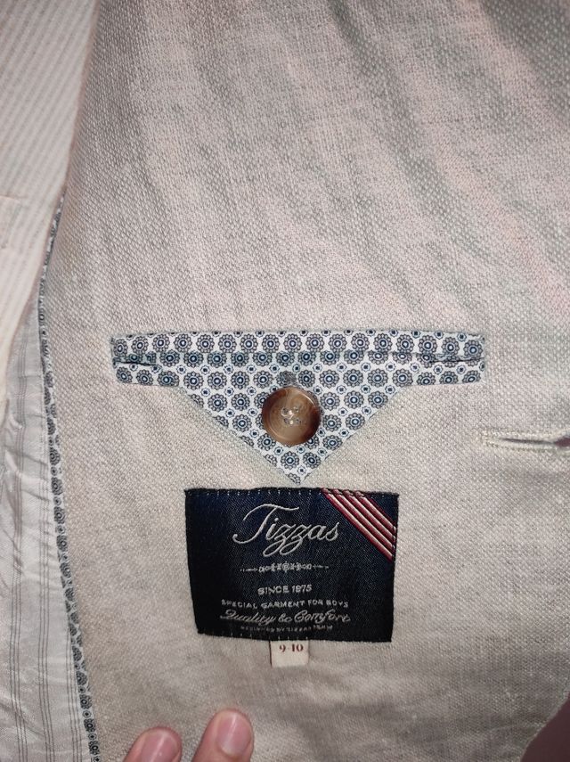 AMERICANA Y CHALECO DE LINO