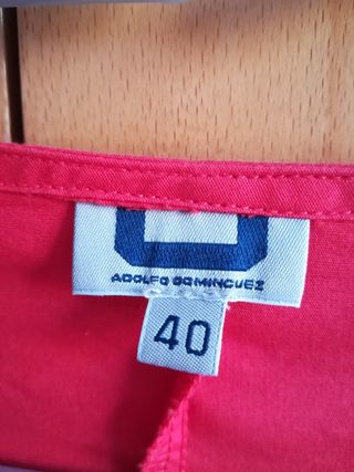 camisa roja de Adolfo Domínguez talla 40 nueva