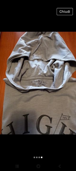 3maglietta  manica lunga con cappuccio