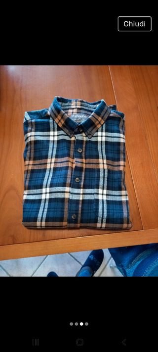 2 camicie quadri  uomo manica lunga slim fir