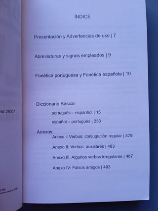 Diccionario portugués - español - portugués