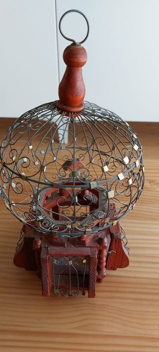 JAULA DECORATIVA ARTESANAL, VINTAGE,DE ESTAMBUL