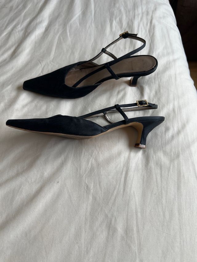 Zapatos de tela y suela piel