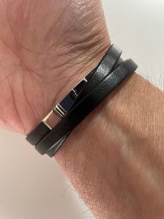 Bracciale cuoio nero uomo j-Max 