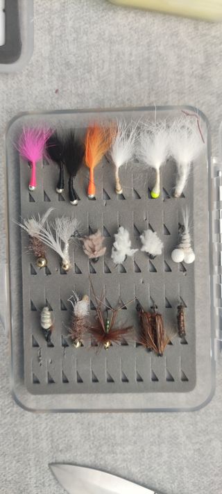 Cambo material de pesca mosca 
