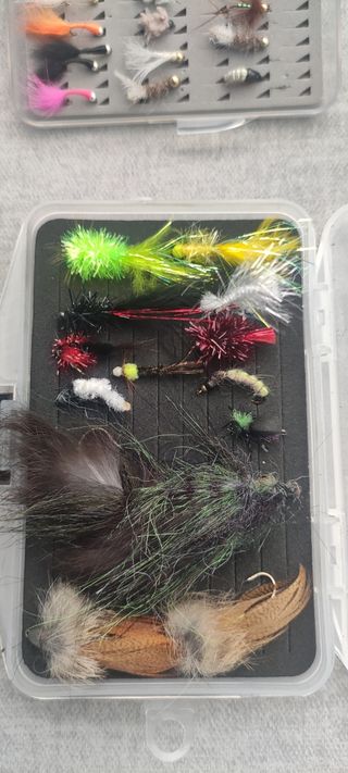 Cambo material de pesca mosca 