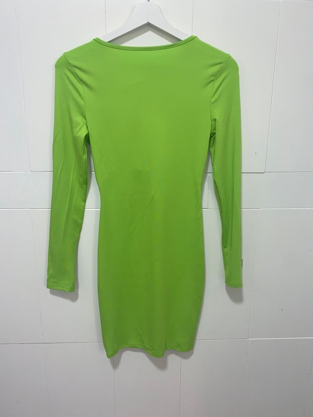 Vestido mujer verde lima ajustado talla Xs nuevo