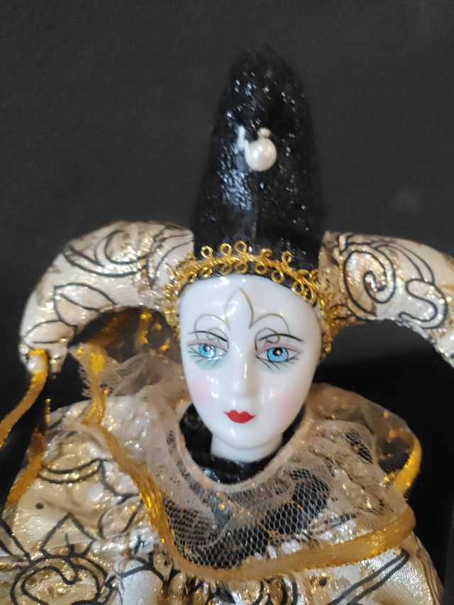 Caja de musica arlequín vintage automata