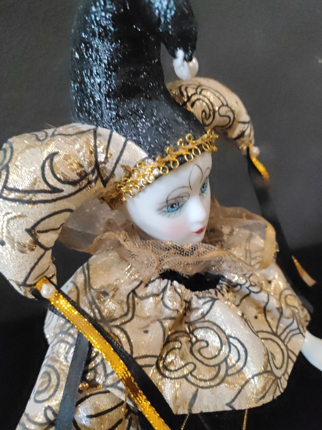 Caja de musica arlequín vintage automata