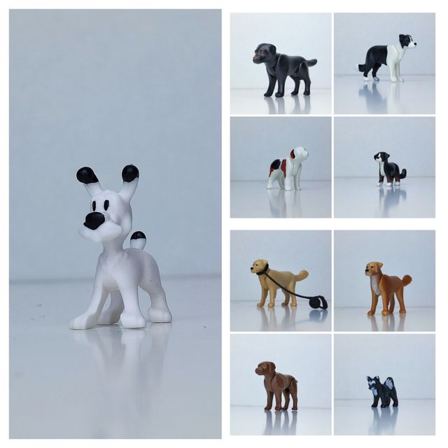 variedad de perros de Playmobil