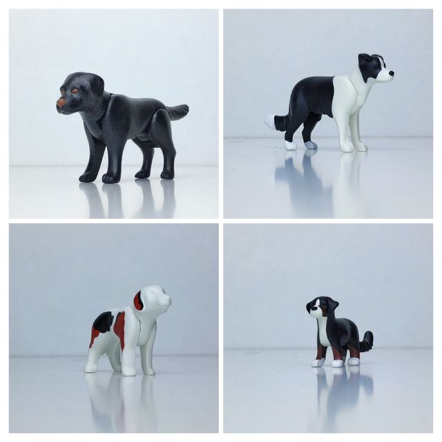 variedad de perros de Playmobil