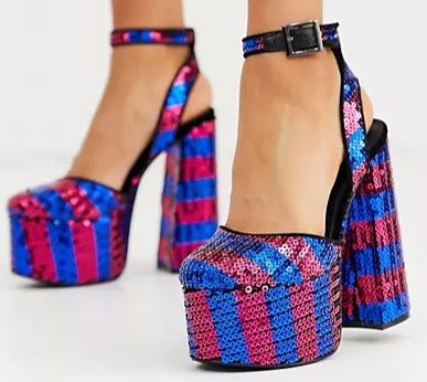 Zapatos Plataforma Lentejuelas