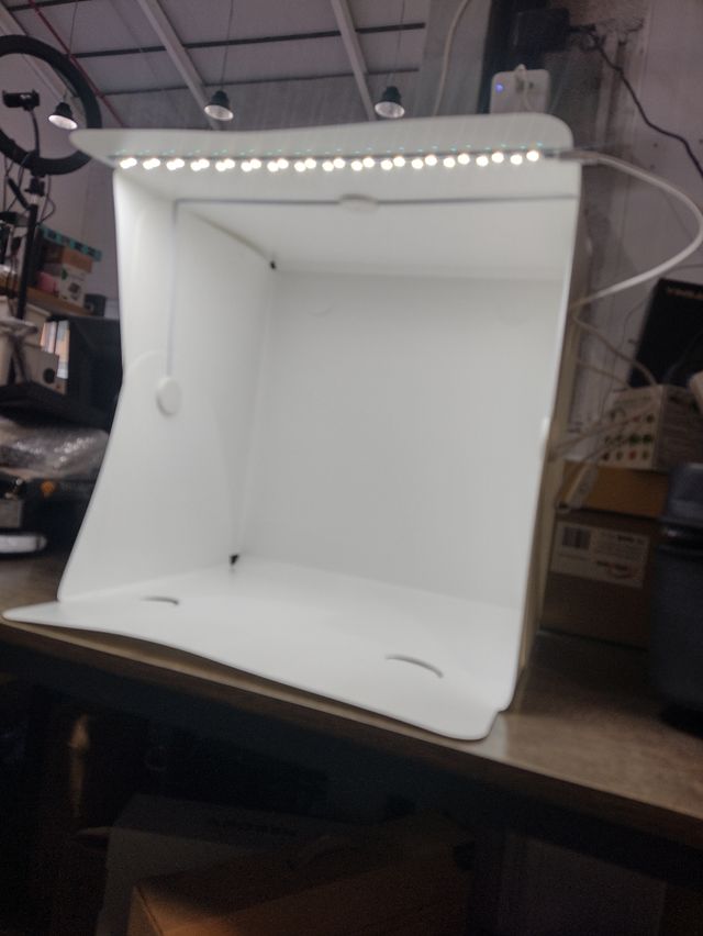Kit plegable de estudio de fotografía con luz LED