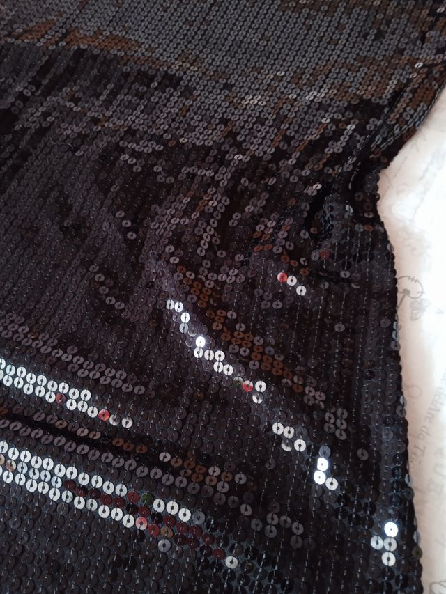 Vestido lentejuelas negras edc