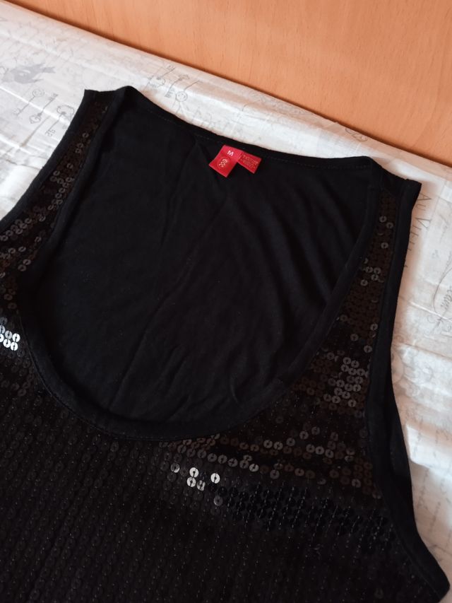 Vestido lentejuelas negras edc