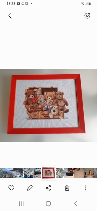 cuadro infantil de punto de cruz