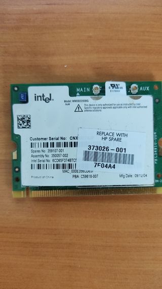 Ram, tarjeta wifi y hdd portatil.