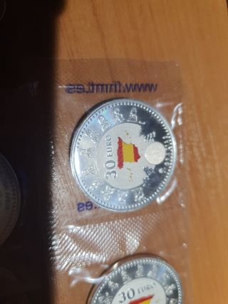 Moneda 30 euros plata españa
