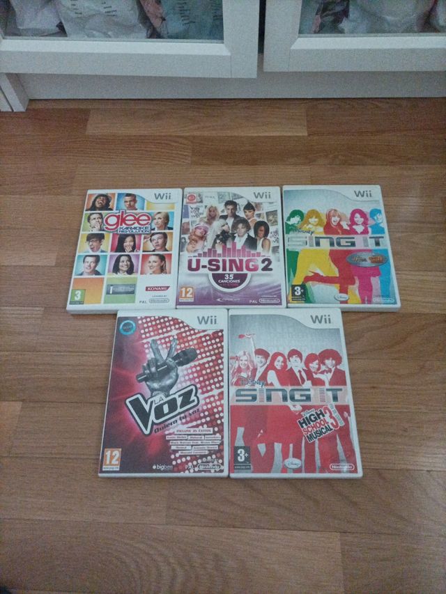Lote 6 juegos microfono Wii cantar bailar