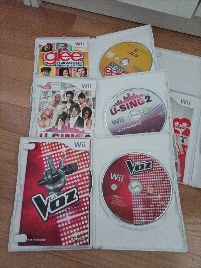 Lote 6 juegos microfono Wii cantar bailar