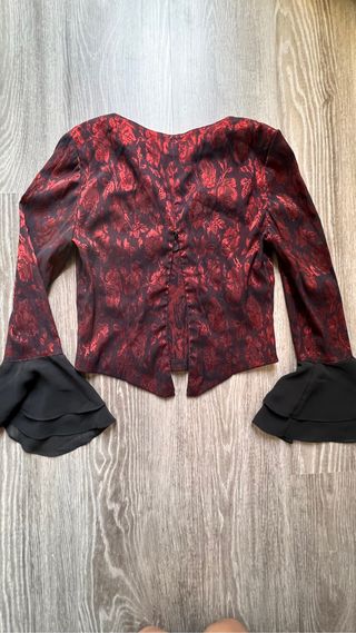 Corset/ blusa con volantes estilo flamenco S