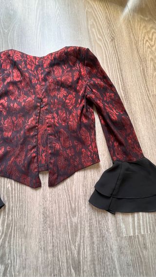 Corset/ blusa con volantes estilo flamenco S