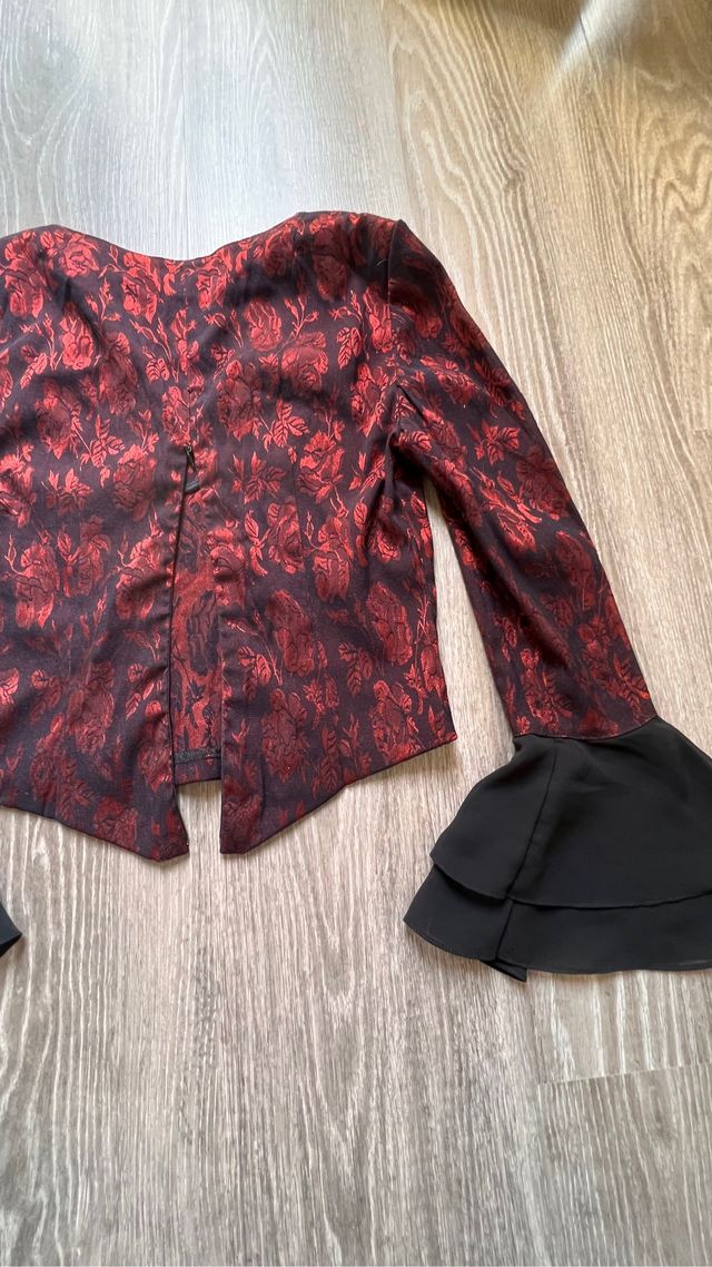 Corset/ blusa con volantes estilo flamenco S