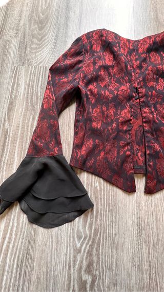Corset/ blusa con volantes estilo flamenco S