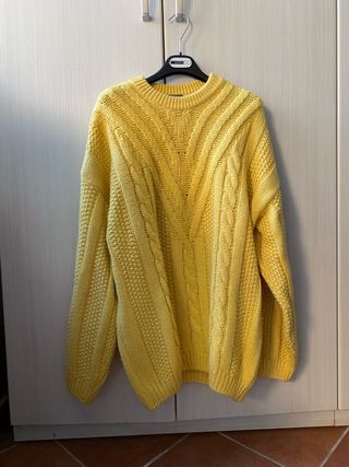 Maglione vintage Stefanel lana giallo