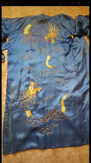 Antico kimono originale giapponese in seta