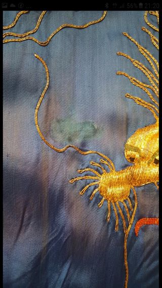 Antico kimono originale giapponese in seta