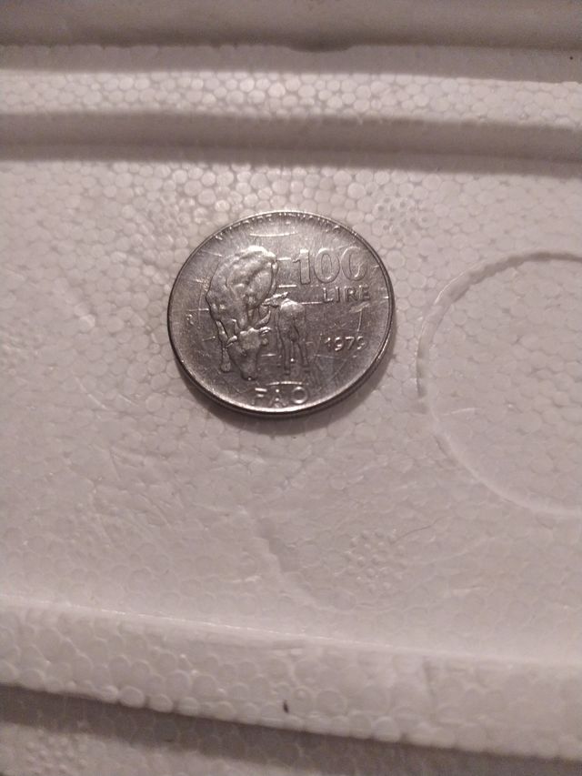 moneta 100 lire fao del 1979 testa rovesciata