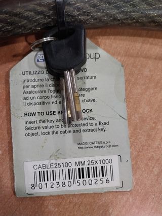 antifurto a spirale snake block maggi group 100 cm