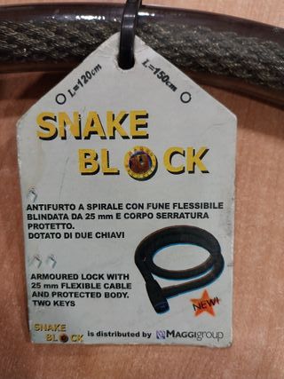 antifurto a spirale snake block maggi group 100 cm
