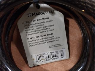 antifurto a spirale snake block maggi group 150 cm