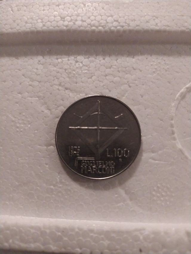 cento lire Marconi del 1974