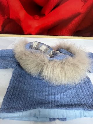 Cappottino foderato con pelliccetta in volpe