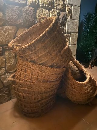 Cesto de mimbre grande