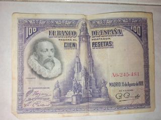 Billetes 500,100,50 y 25 pesetas 1928-31 y 1971