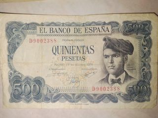 Billetes 500,100,50 y 25 pesetas 1928-31 y 1971