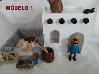 Casa Granja Playmobil Custom: Diorama, Belén,...