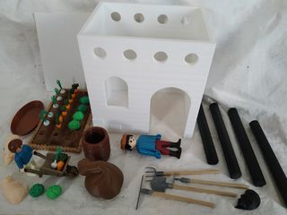 Casa Granja Playmobil Custom: Diorama, Belén,...