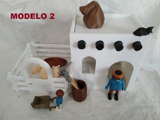 Casa Granja Playmobil Custom: Diorama, Belén,...