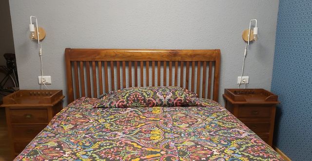 Cabezal teka con 2 mesitas